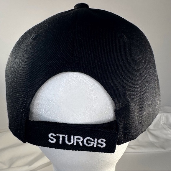 Cap, 0084, Sturgis, rally, black/red flames, 2022 - Picture 3 of 8